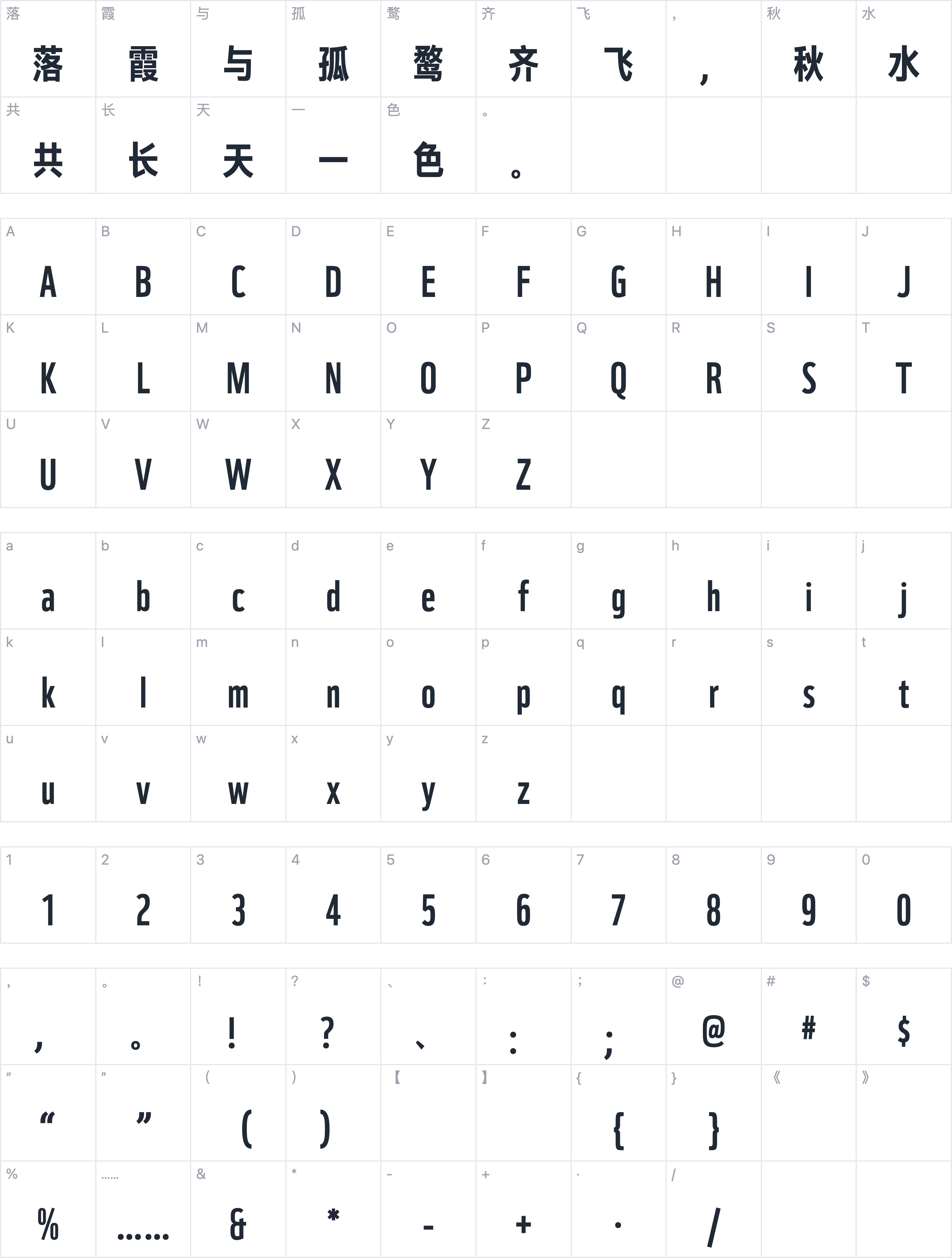 Aa星球黑字符映射图