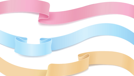 漂亮多彩的丝带矢量素材(EPS/PNG)