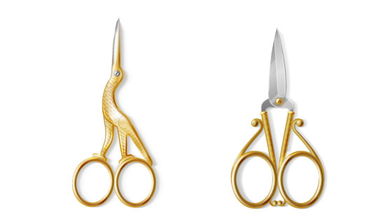 逼真的剪刀矢量素材(EPS)