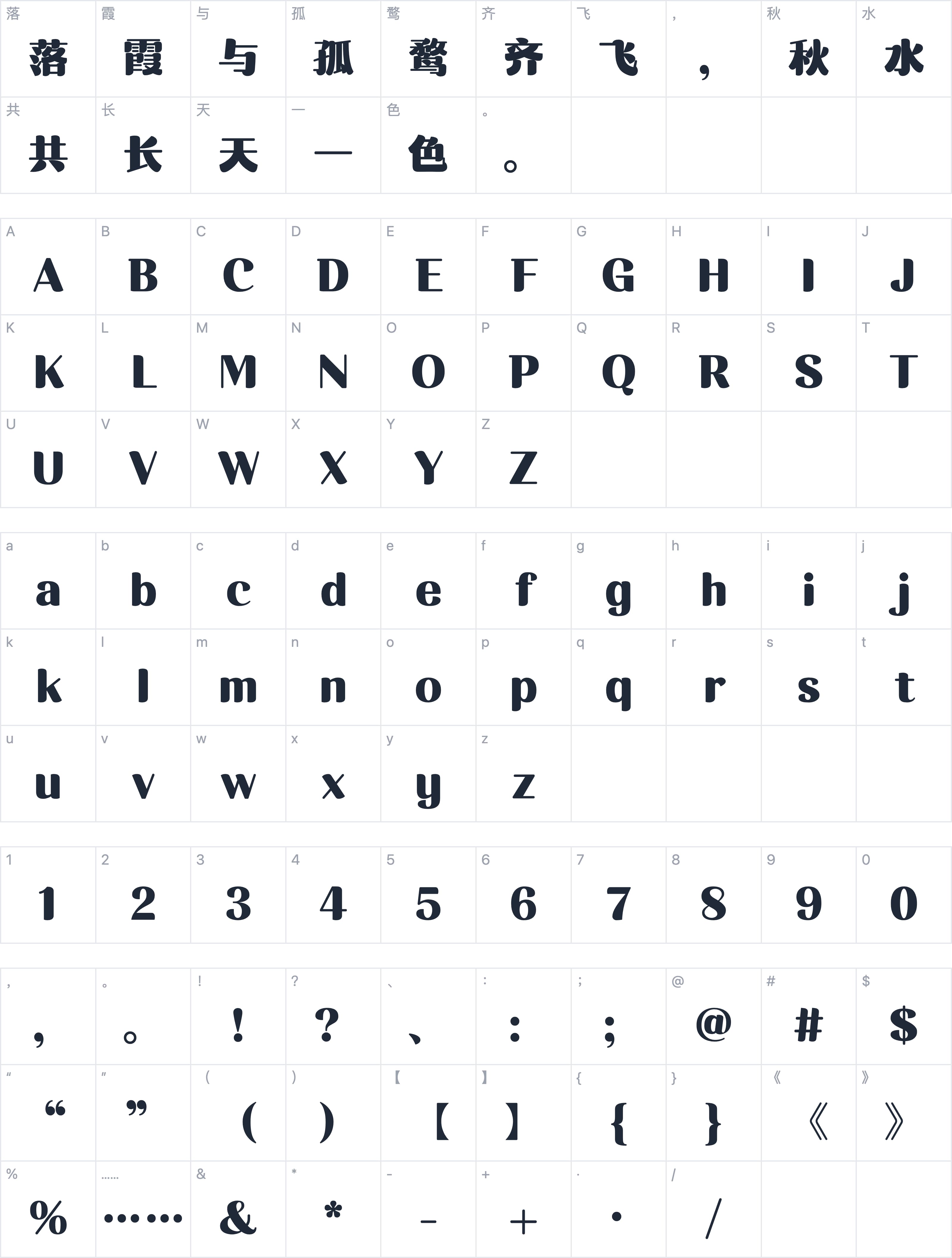 Aa饱和脂肪酸字符映射图