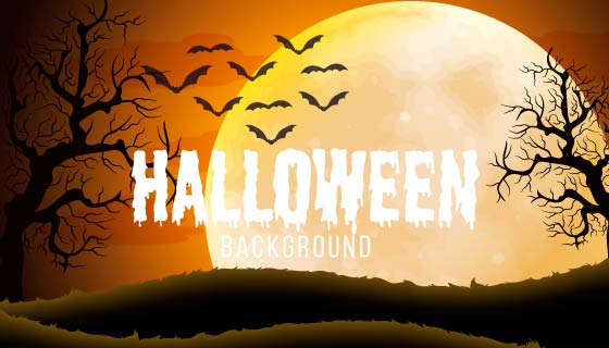 惊悚的万圣节背景矢量素材(EPS/AI)