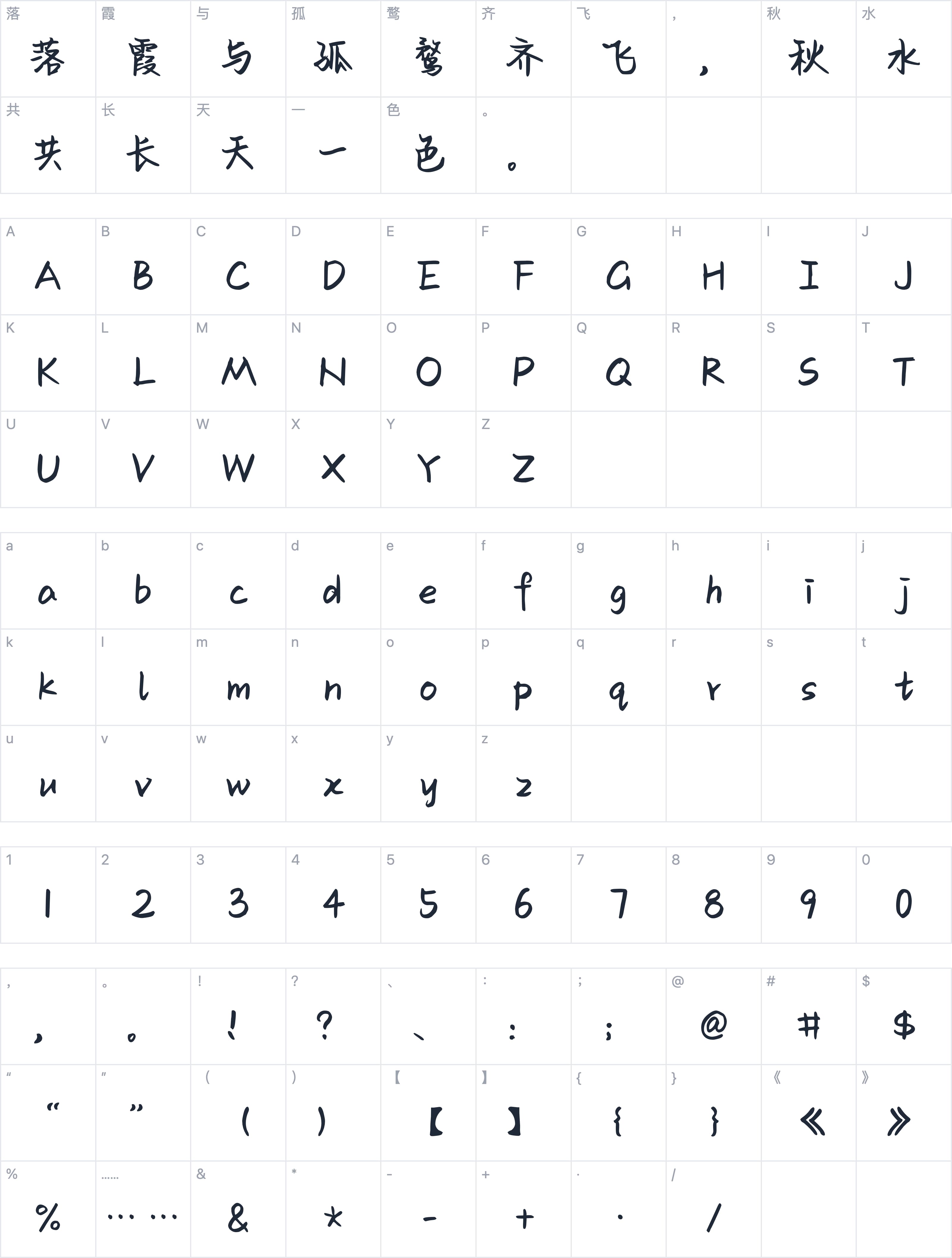 Aa我是拧不开瓶盖的字符映射图