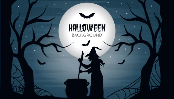 惊悚的万圣节背景矢量素材(EPS/AI)