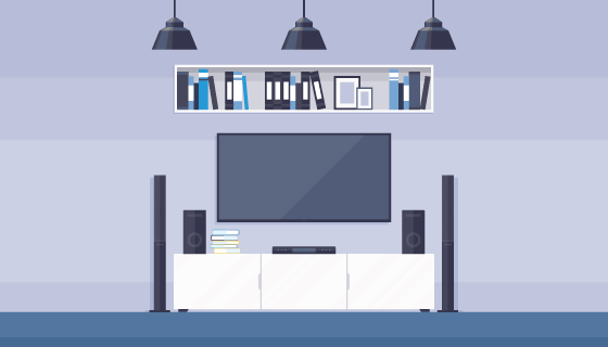 现代舒适客厅矢量素材(EPS/AI)