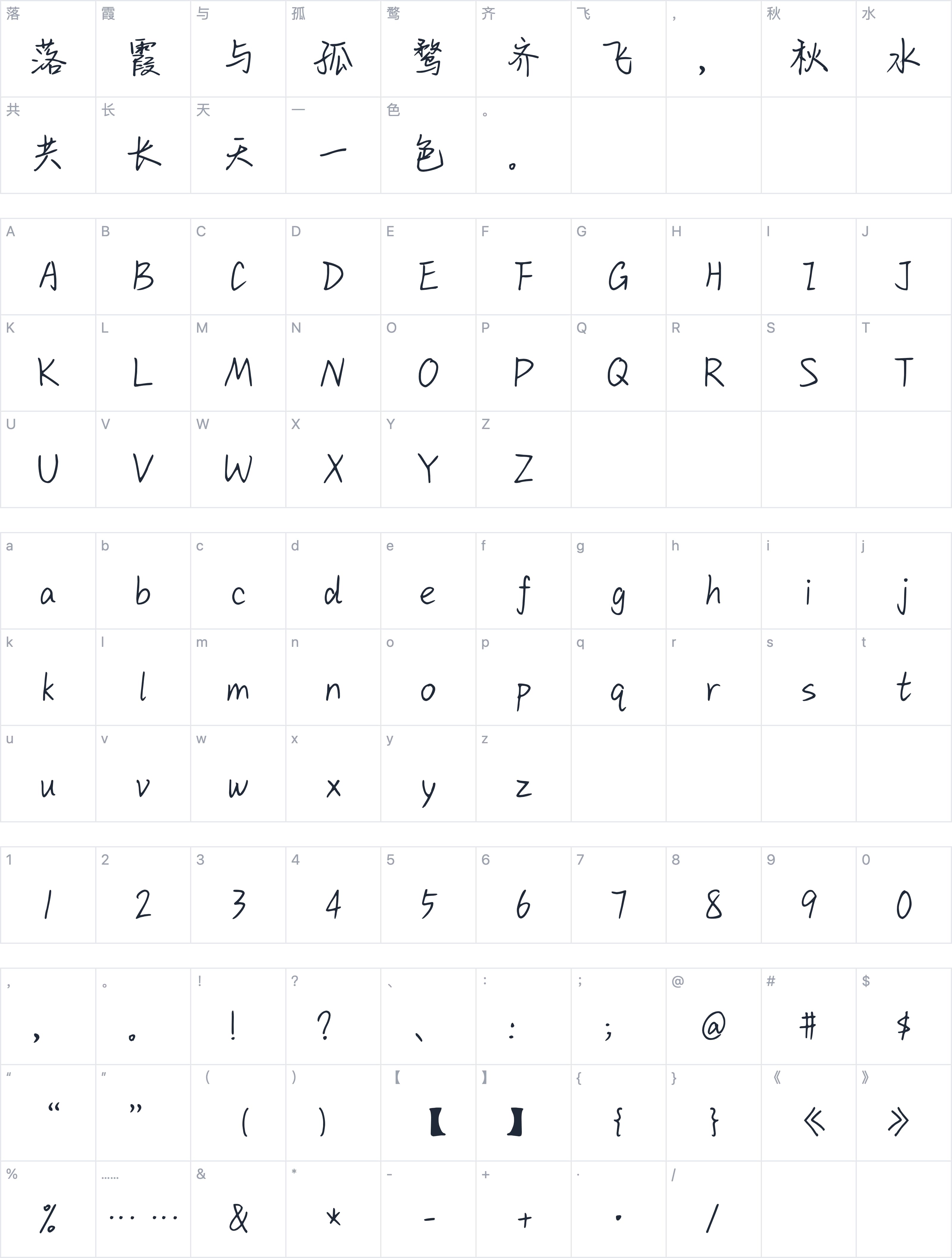 Aa眼前人是心上人字符映射图