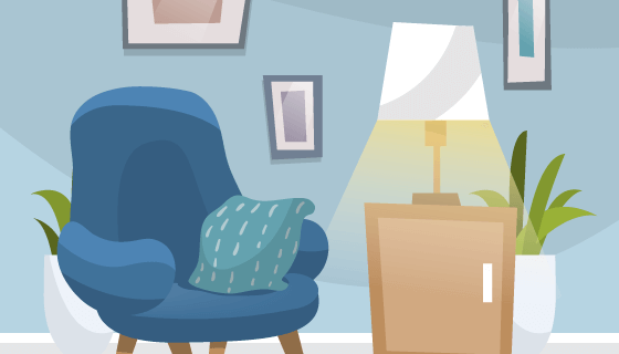 现代舒适客厅矢量素材(EPS/AI)