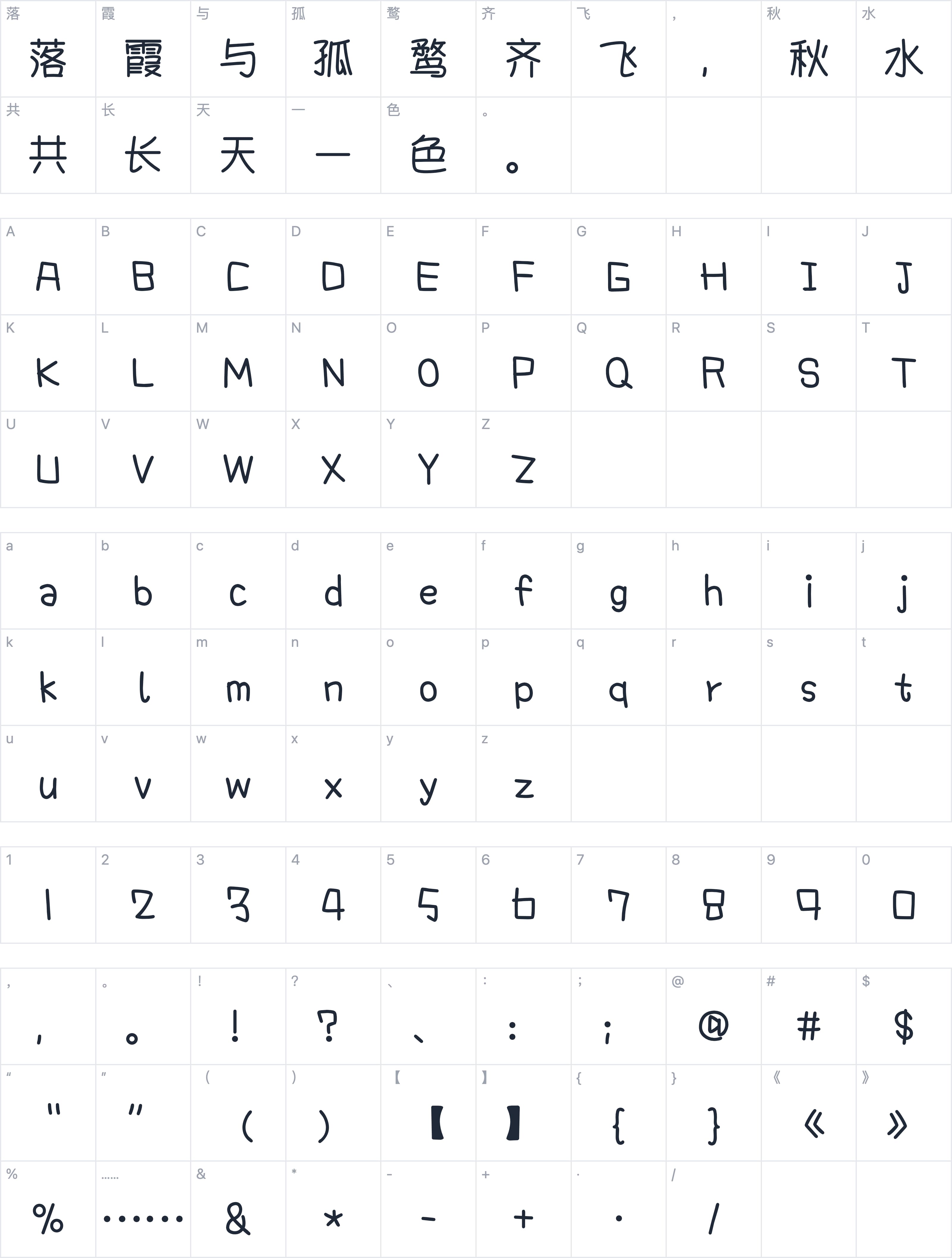 Aa别低头，王冠会掉（简繁）字符映射图