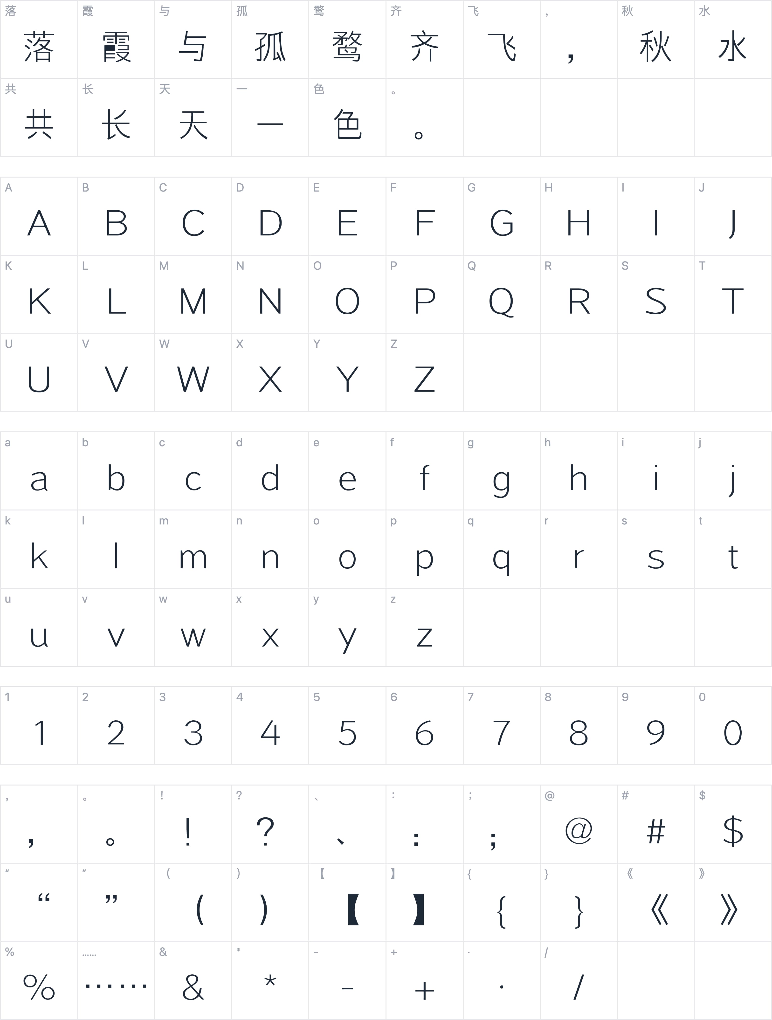 Aa我的世界字符映射图