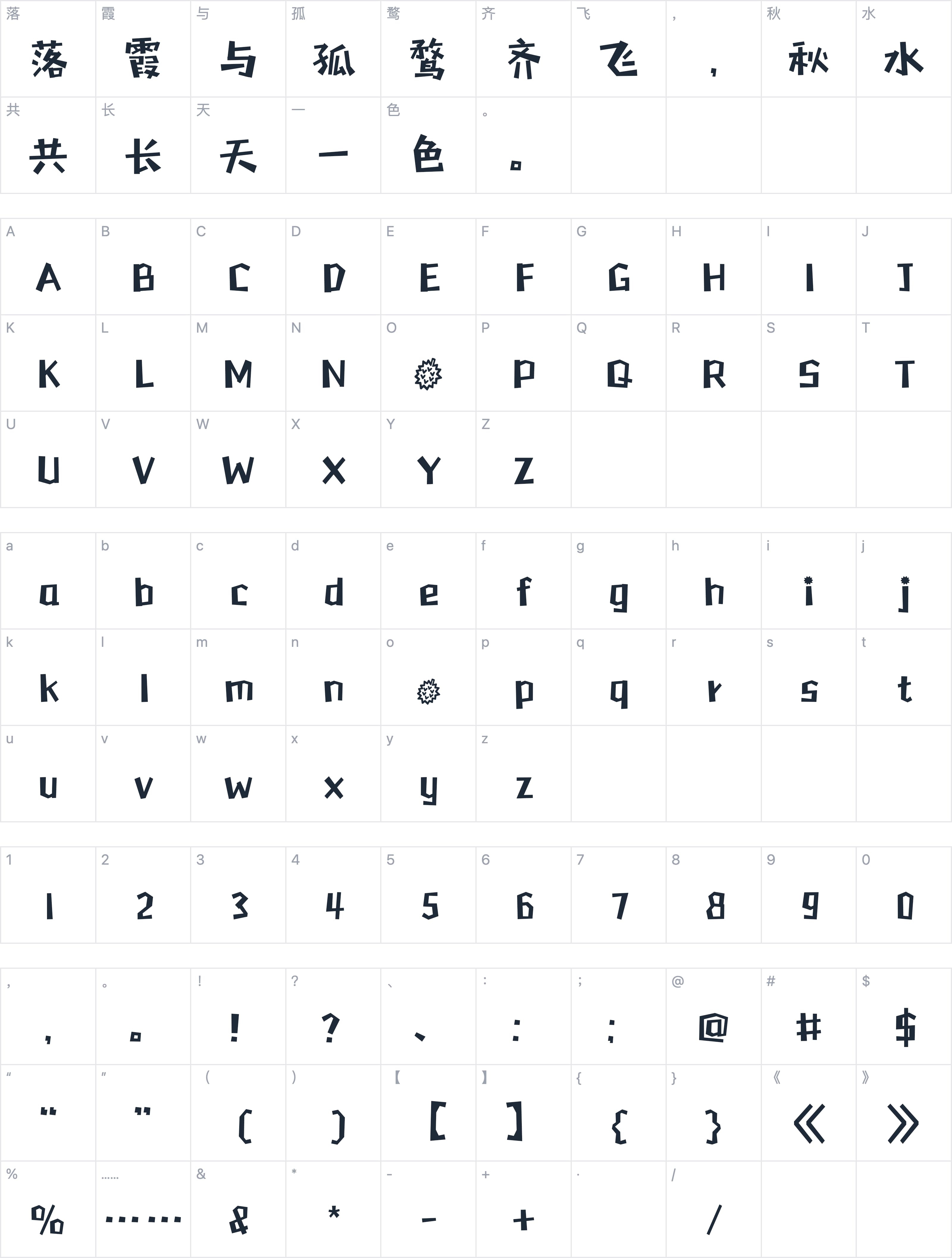 Aa榴莲爸爸字符映射图