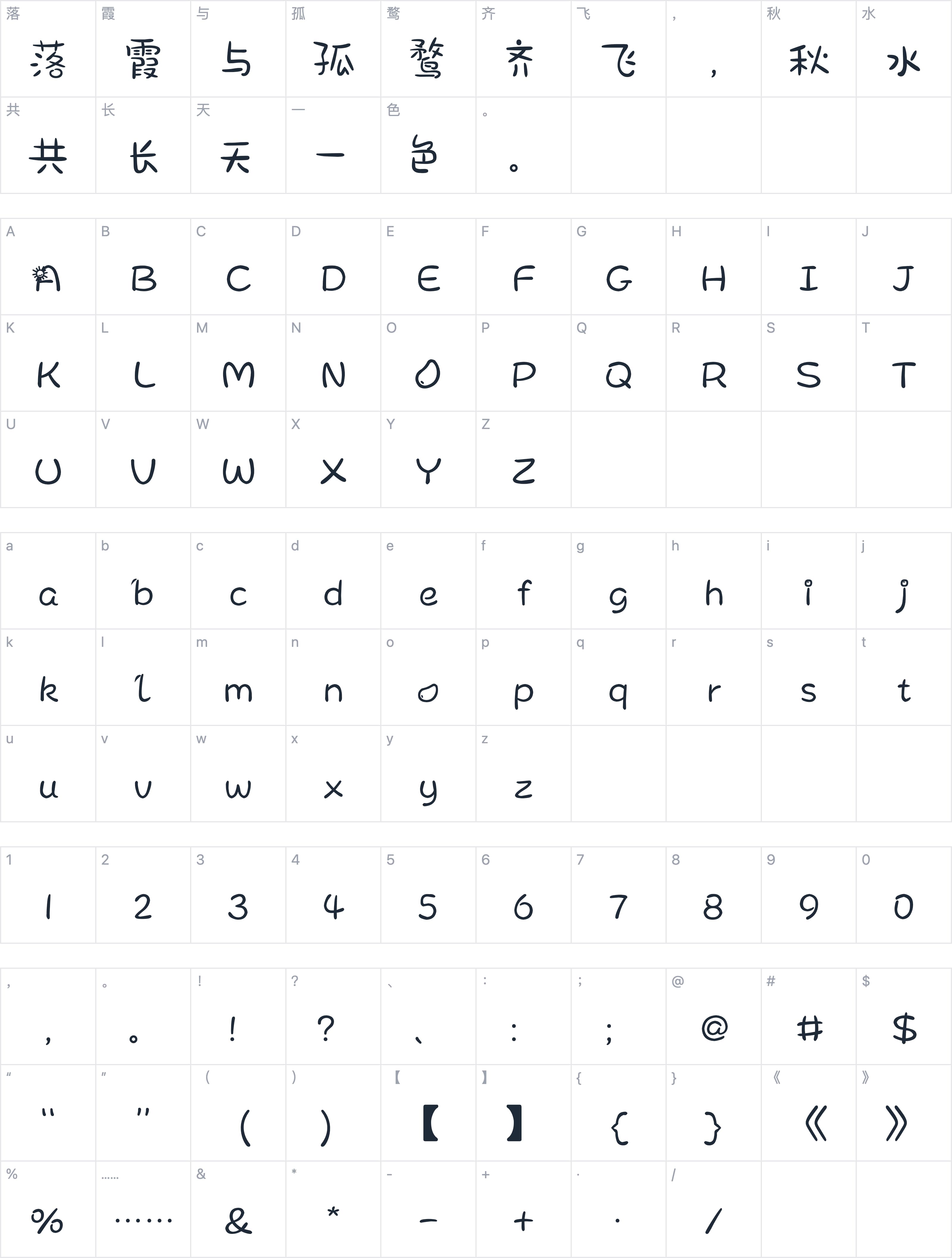 Aa芒果弟弟字符映射图