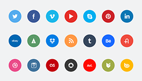 60个社交媒体图标(PSD)