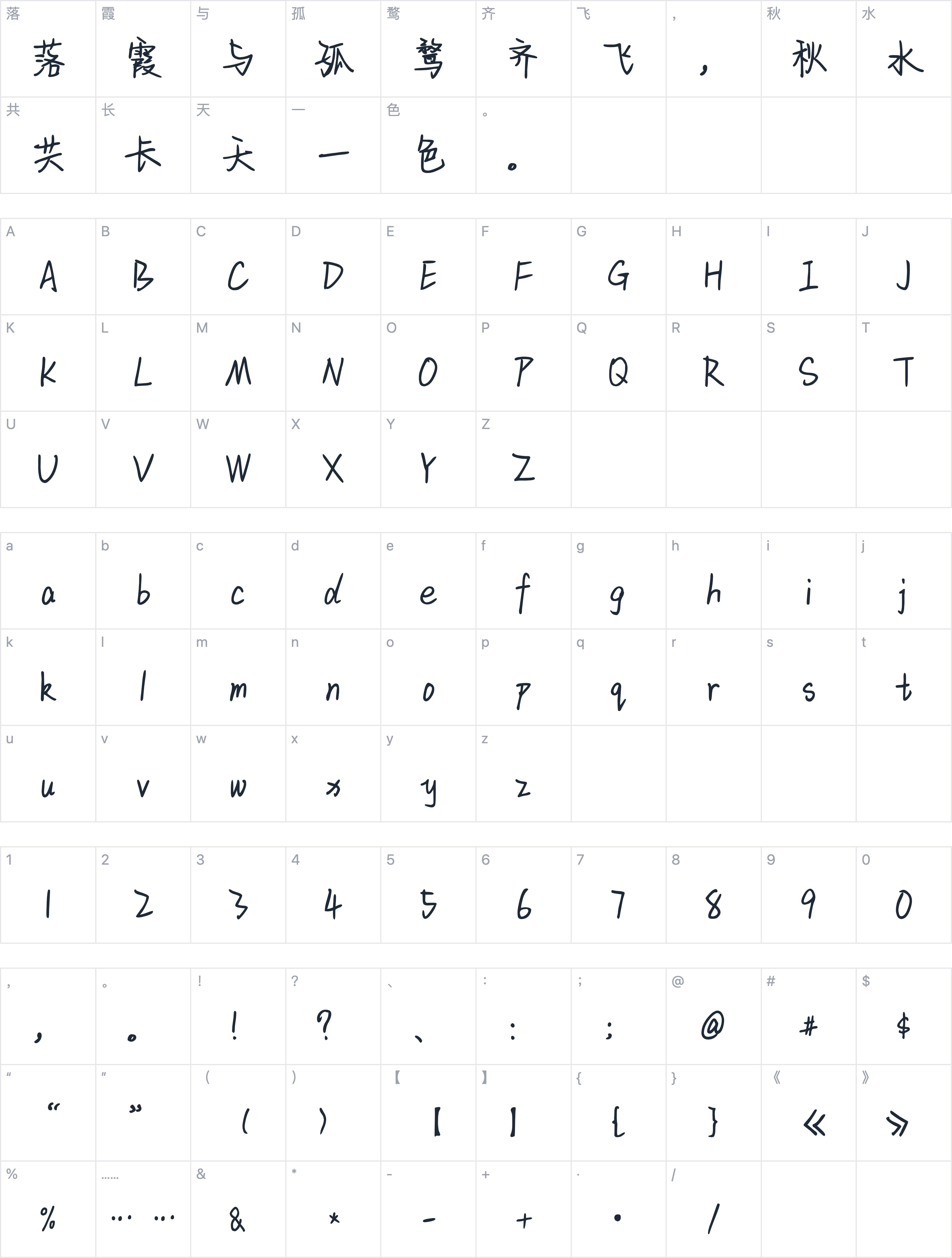 Aa西蒙的时光咖啡店字符映射图