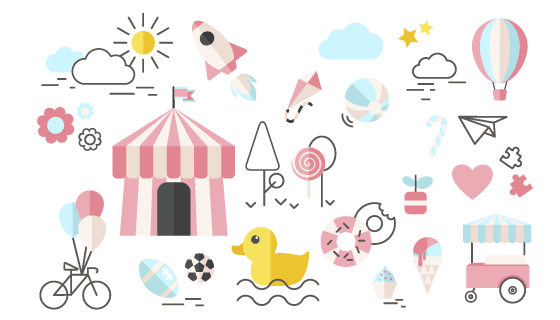 儿童元素矢量素材(EPS/PNG)
