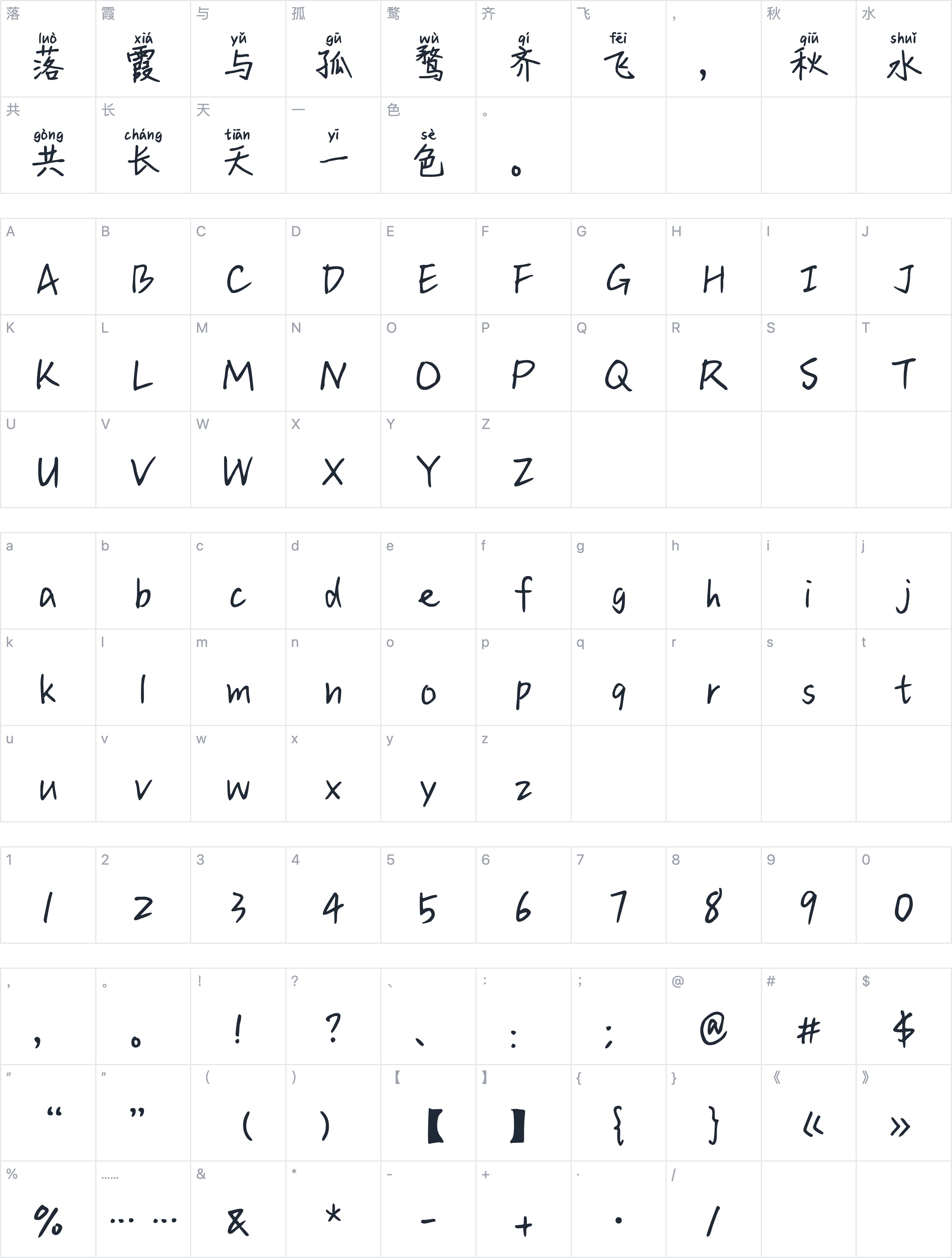 Aa心跳物语字符映射图