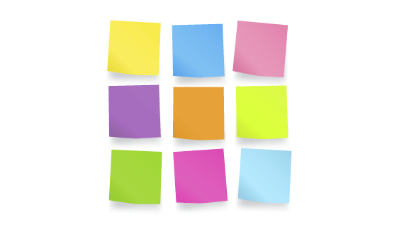 多彩的便签矢量素材(EPS)