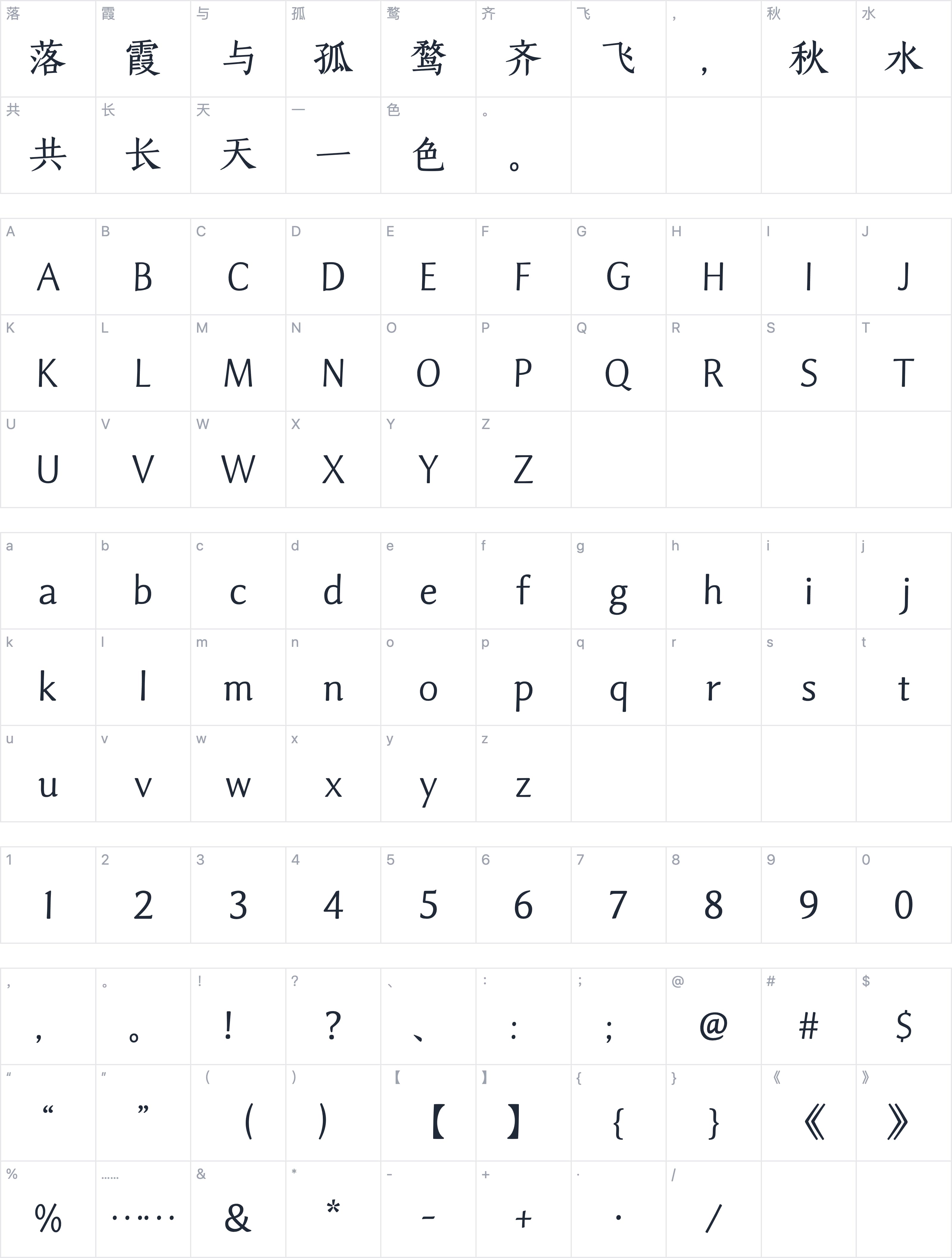 山海汲古宋刻字符映射图
