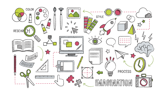 手绘各种各样的元素矢量素材(EPS/PNG)