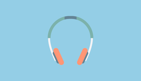 扁平风格耳机矢量素材(EPS/PNG)
