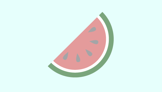 扁平风格西瓜矢量素材(EPS/PNG)