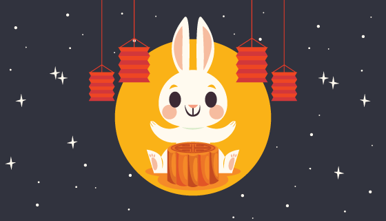 中秋节背景矢量素材(EPS/AI)