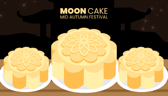中秋节背景矢量素材(EPS/AI)