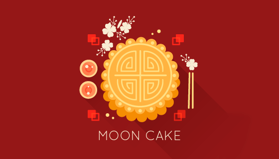 中秋节月饼矢量素材(EPS/AI)