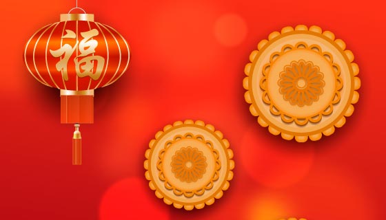 中秋节背景矢量素材(EPS/AI)