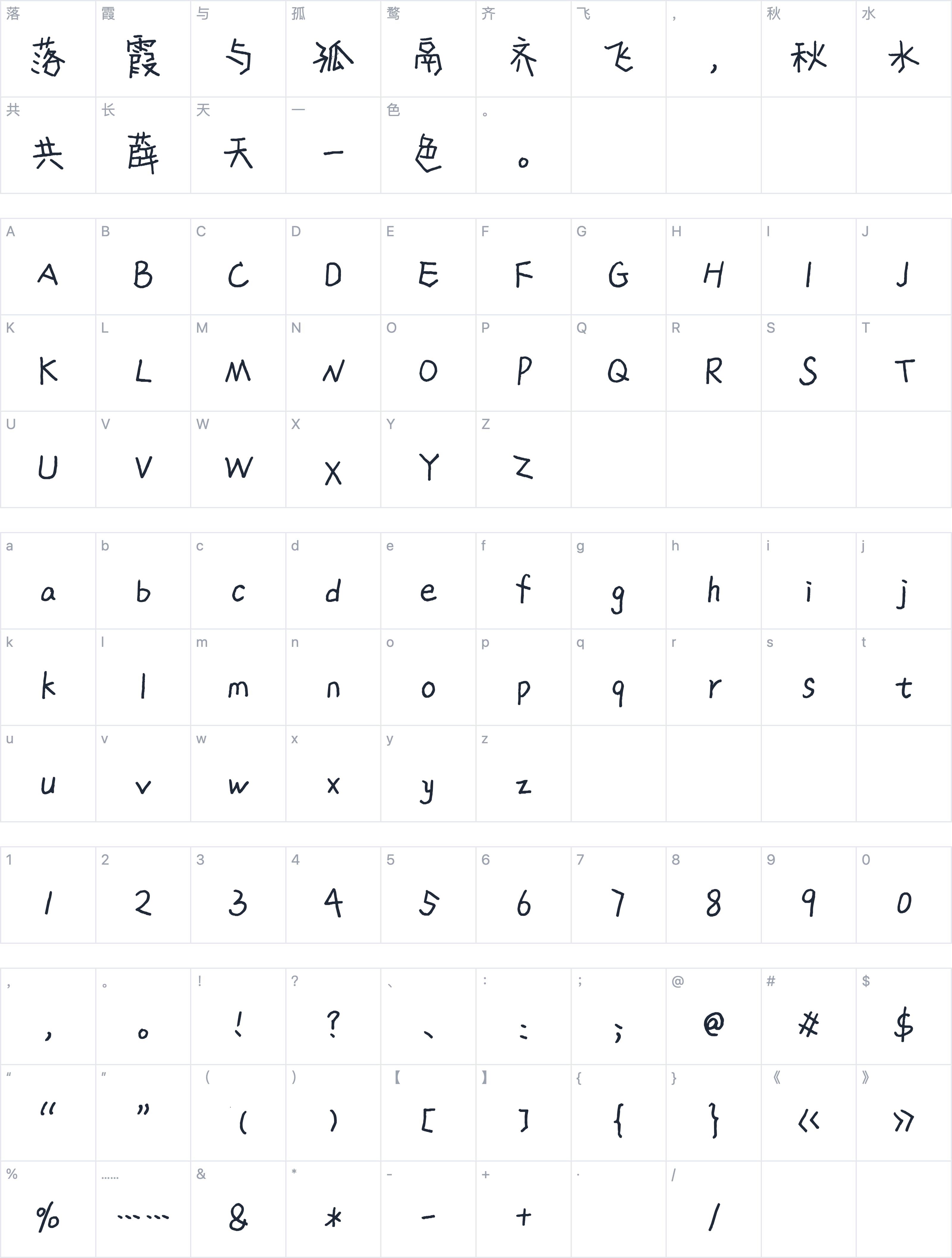 平方星辰体字符映射图