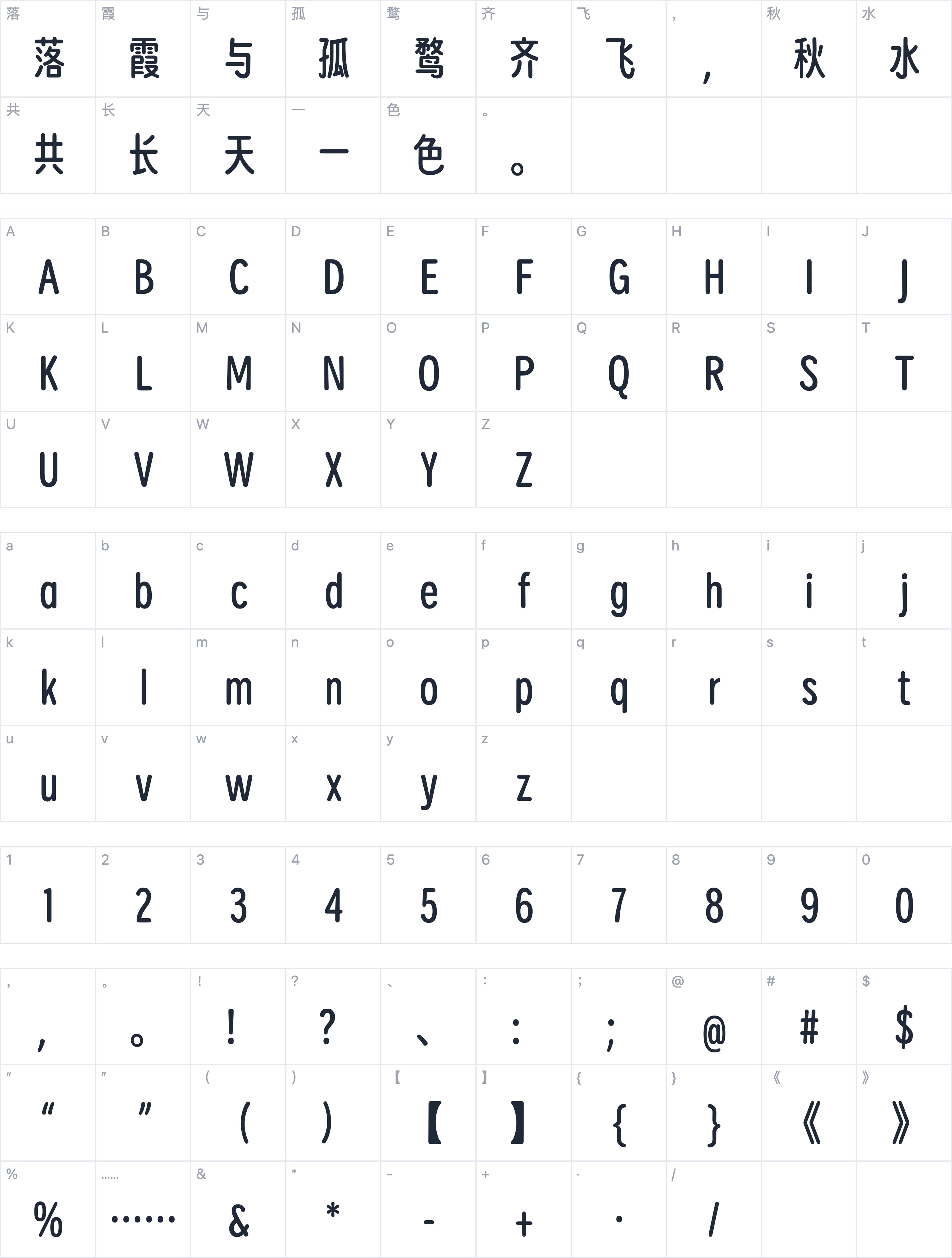 猫啃忘形圆字符映射图