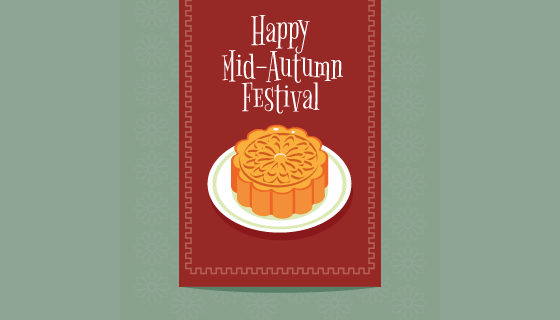 中秋节背景矢量素材(EPS/AI)