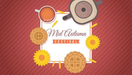 中秋节背景矢量素材(EPS/AI)