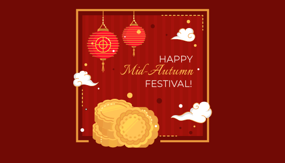 中秋节背景矢量素材(EPS/AI)