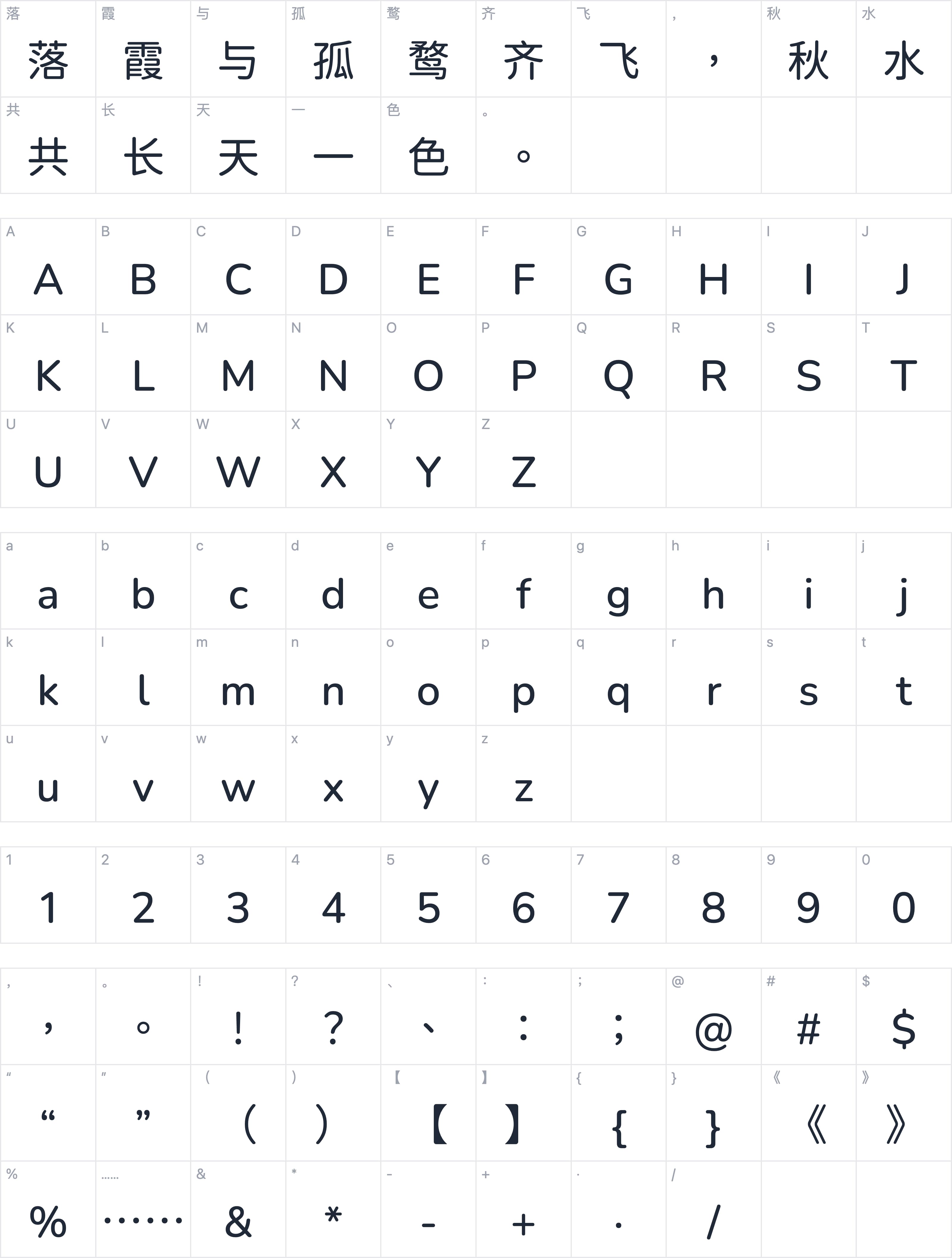 昭源环方字符映射图