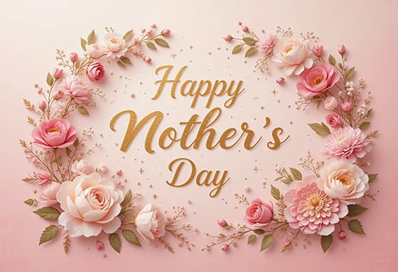 粉色花朵设计母亲节背景图片素材