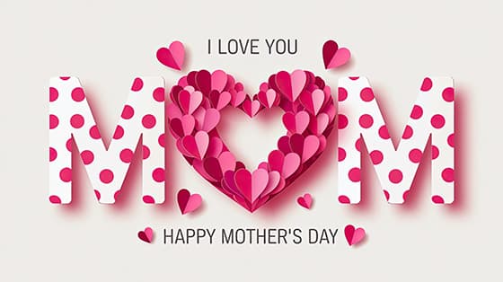 MOM 字母设计母亲节图片素材