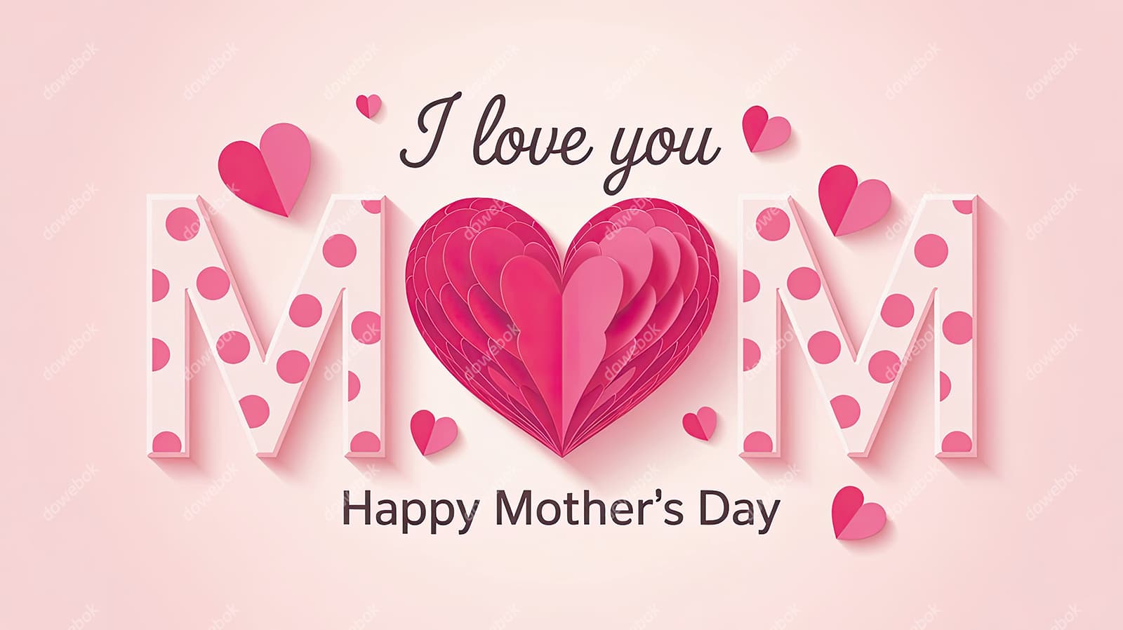 MOM 字母设计母亲节图片素材