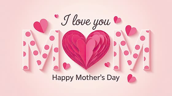 MOM 字母设计母亲节图片素材