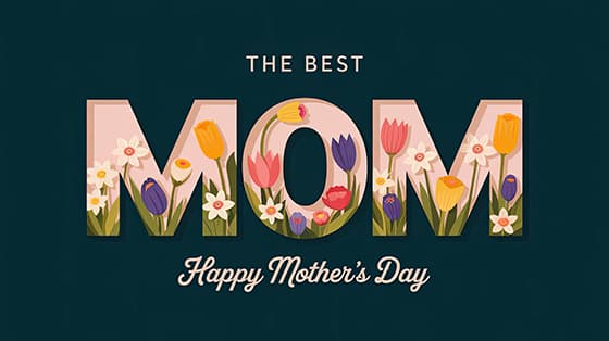 MOM 字母设计母亲节图片素材