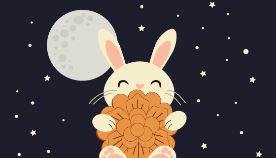 中秋节背景矢量素材(EPS/AI)