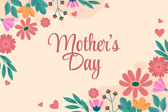 漂亮的花朵设计母亲节背景图片矢量素材
