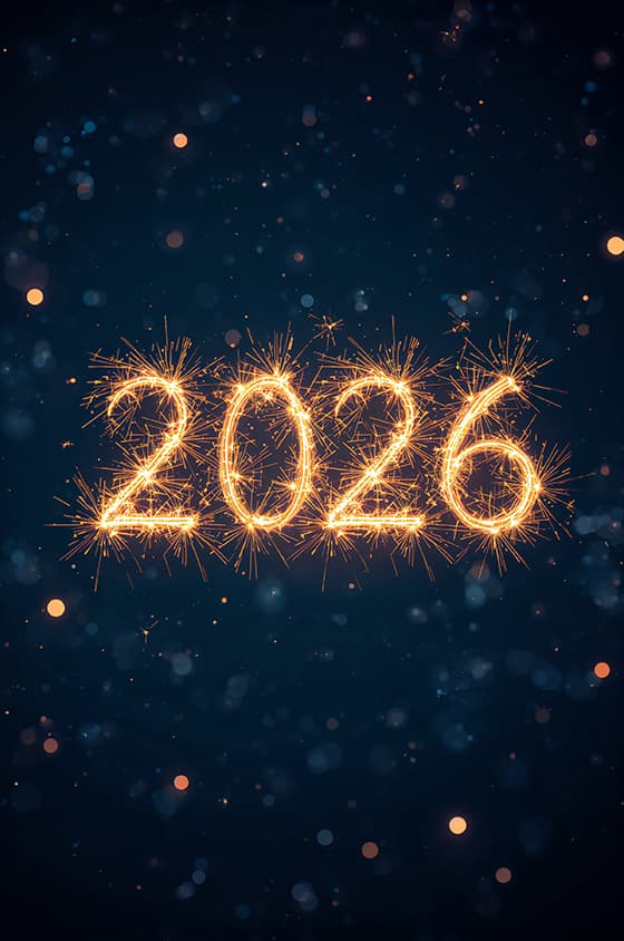 烟花火花数字设计 2026 新年快乐图片素材