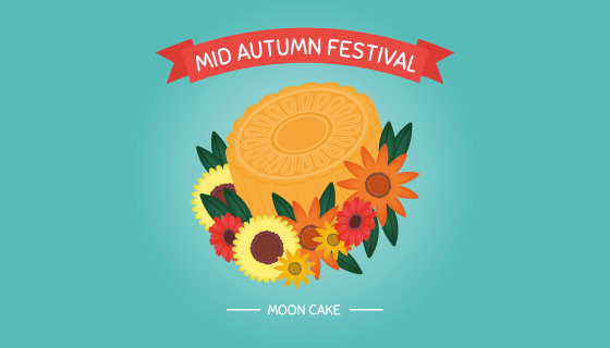 中秋节月饼矢量素材(EPS/AI)
