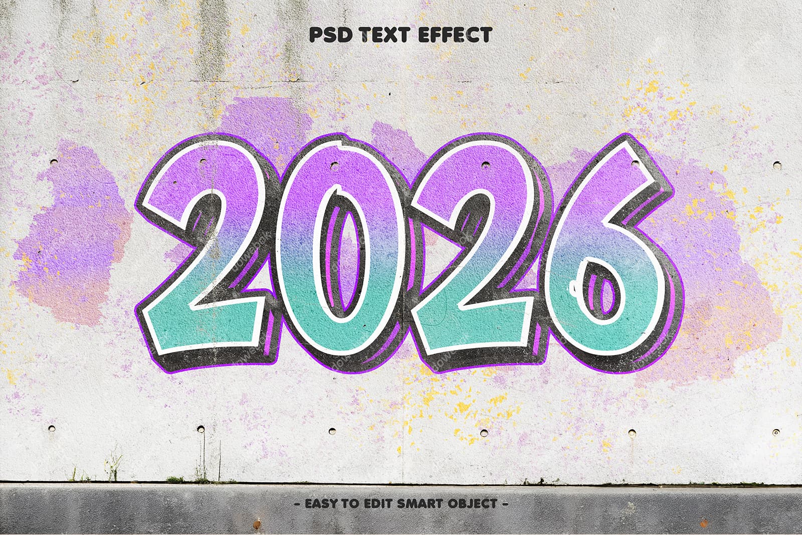 涂鸦数字设计 2026 新年快乐背景素材