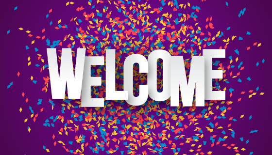 创意五彩纸屑欢迎光临矢量素材(EPS/AI)