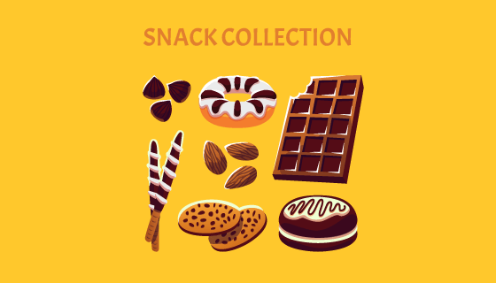 美味的巧克力点心矢量素材(EPS/AI/PNG)