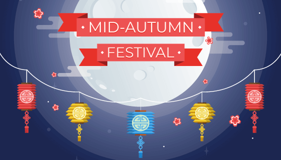 创意中秋节背景矢量素材(EPS/AI)