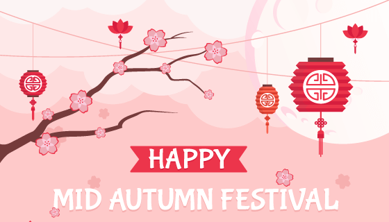 创意中秋节背景矢量素材(EPS/AI)