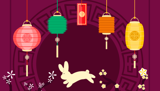 创意中秋节背景矢量素材(EPS/AI)