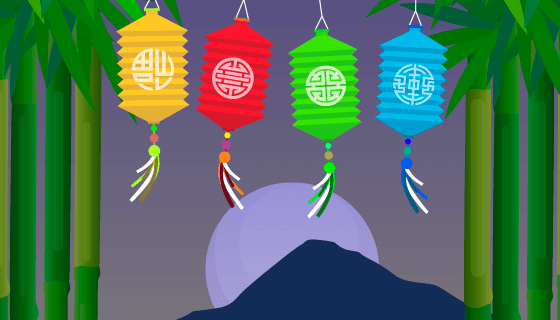 创意中秋节背景矢量素材(EPS/AI)