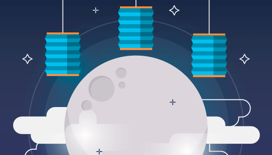 创意中秋节背景矢量素材(EPS/AI)